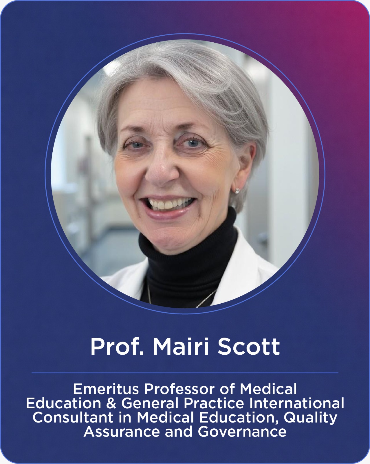 Speaker banner for Professor Mairi Scott