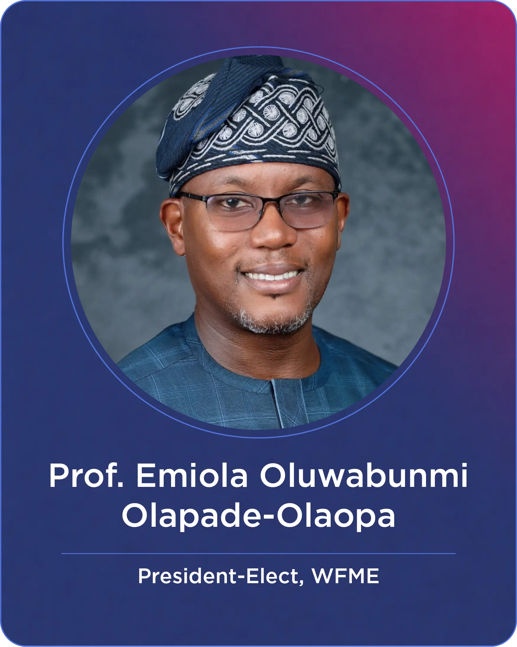 Speaker banner for Prof. Emiola Oluwabunmi Olapade-Olaopa