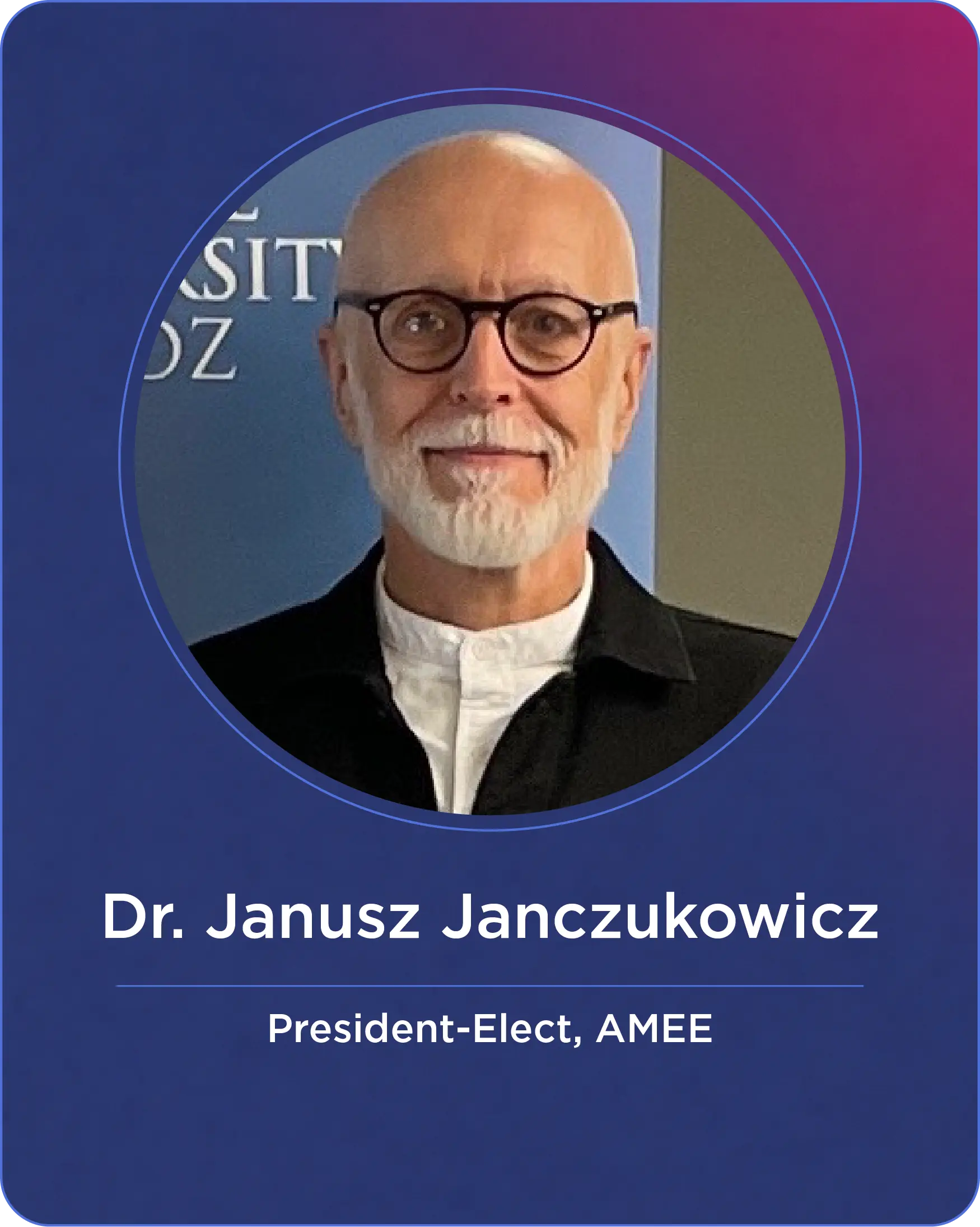 Speaker banner for Dr. Janusz Janczukowicz