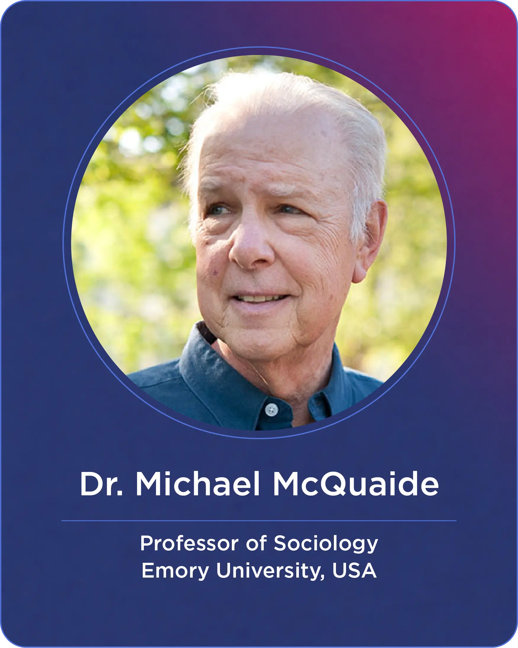 Speaker banner for Dr. Michael McQuaide