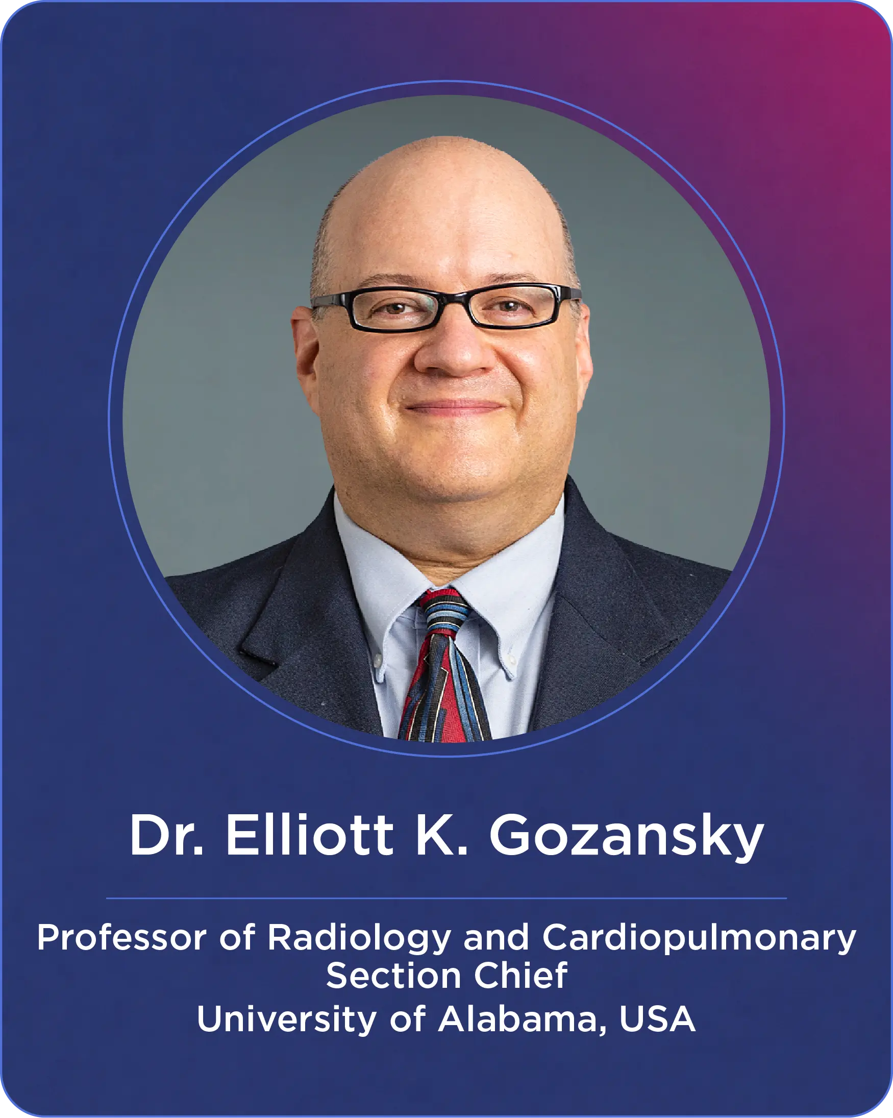 Speaker banner for Dr. Elliott K. Gozansky