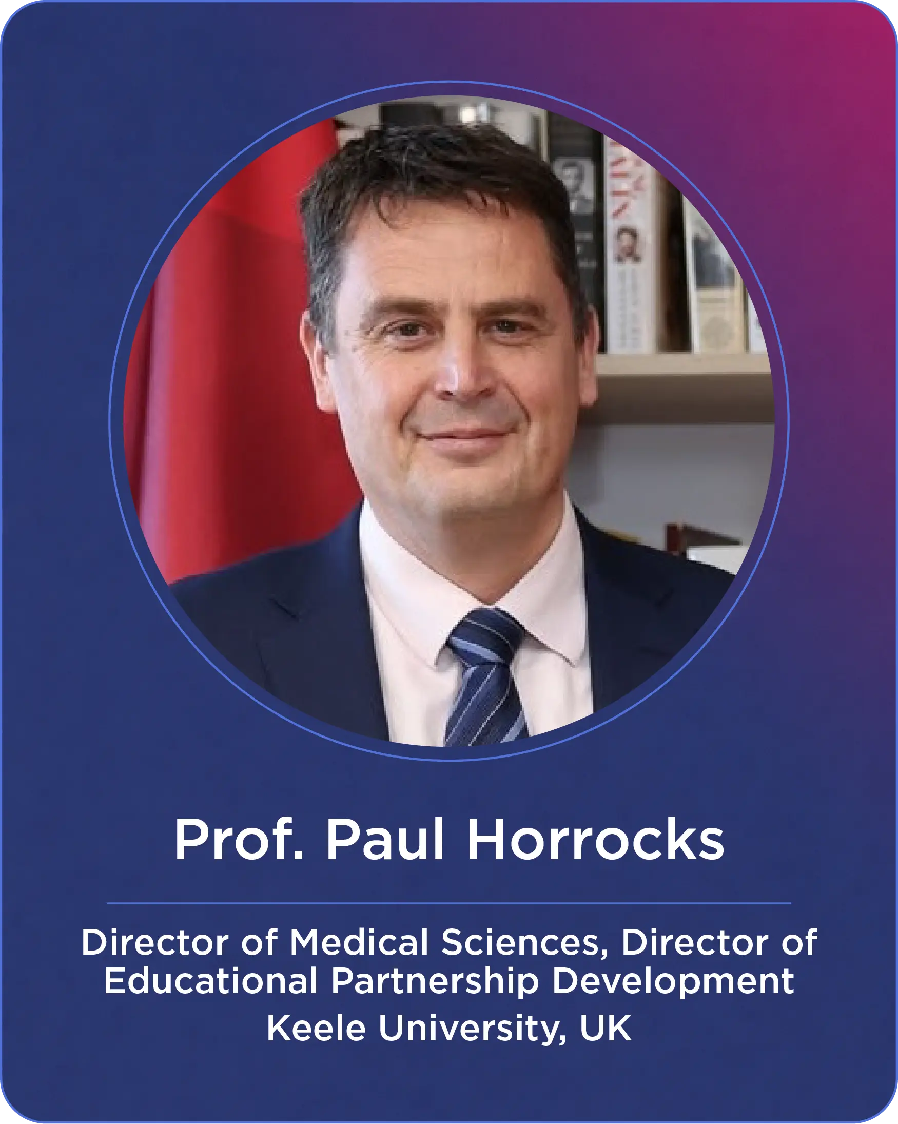 Speaker banner for Prof. Paul Horrocks