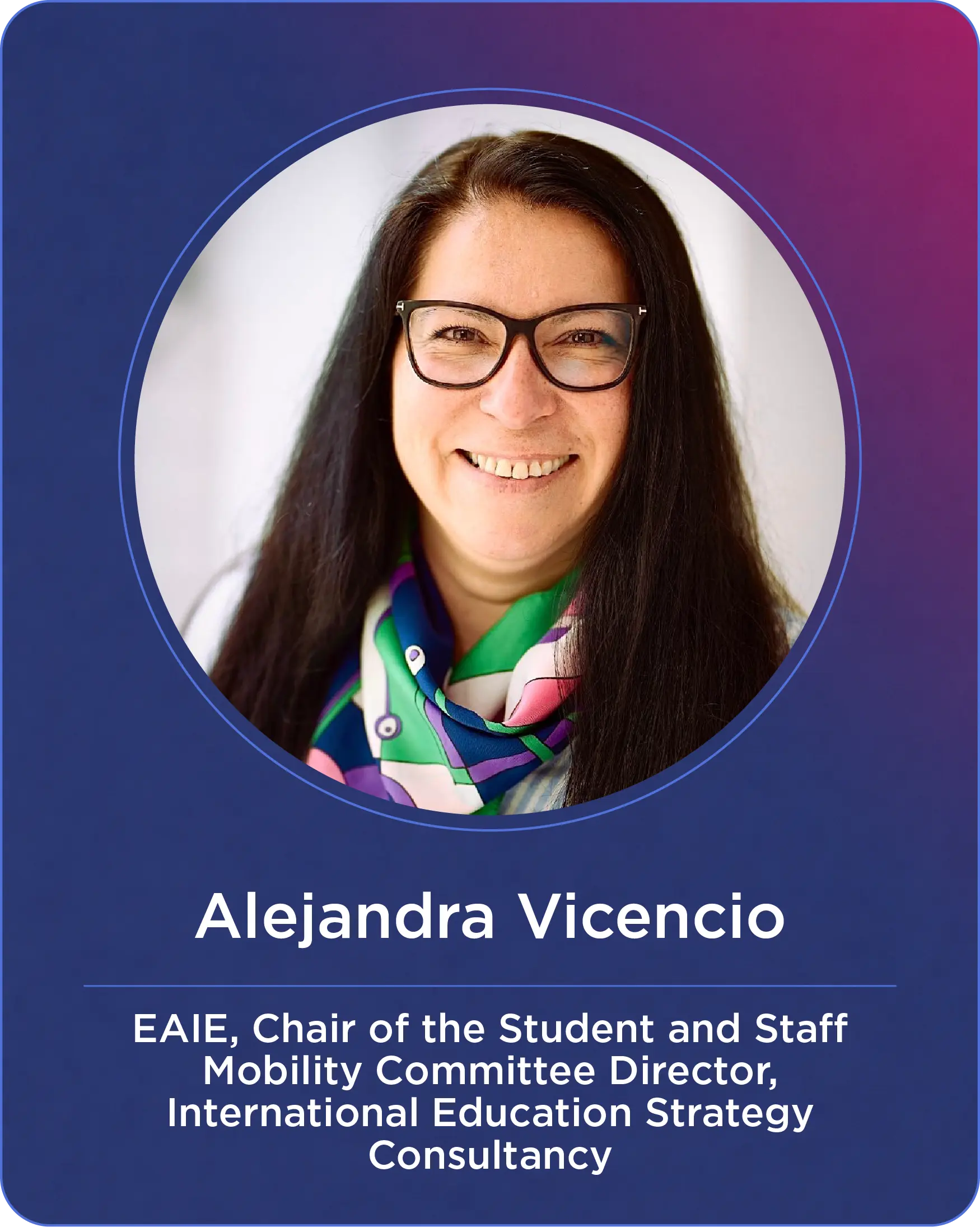 Speaker banner for Alejandra Vicencio
